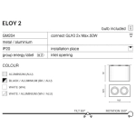 Plafon ELOY 2 BK/BK AZ2138 AZZARDO
